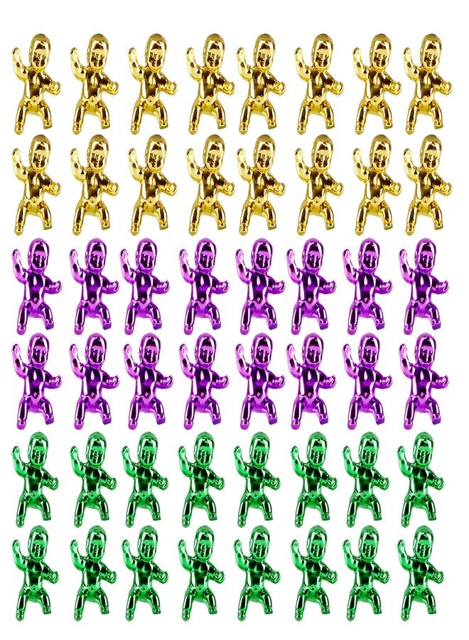 Fellibay 1.2inch Mini Metallic Tiny Babies, Colorful Tiny Baby Dolls King Cake Babies for Baby Shower Ice Cube Game Craft Mardi Gras Decoration Supply (24 Pcs) - Image 1